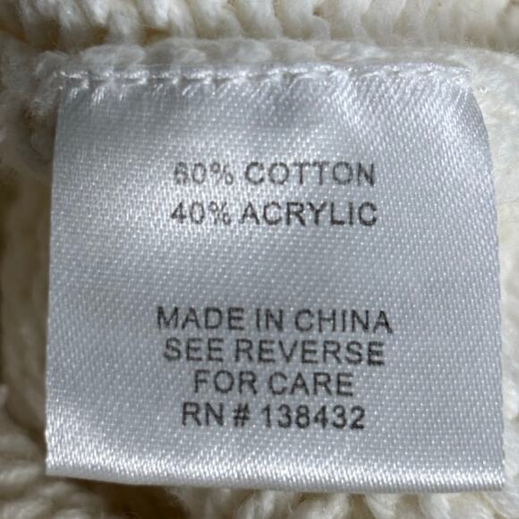 ModCloth White Knit Sweater Multicolor Rainbow Pom Poms Polka Dot Crewneck - Picture 8 of 9